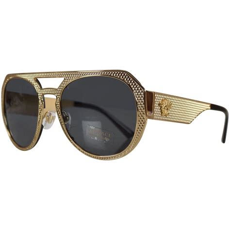 gold versace frames mens|gold frame Versace shades.